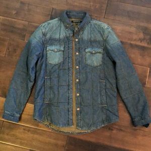 NWT Foreign Exchange Quilted Denim Jacket